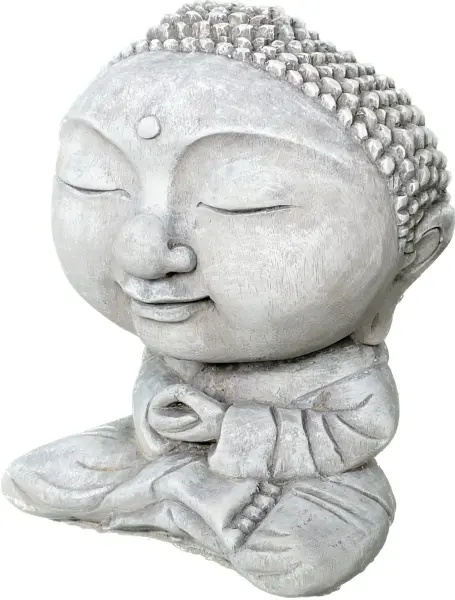 Product image 5 of the product “Nima - Sitting monk with big head, 22 cm H | cast stone ”